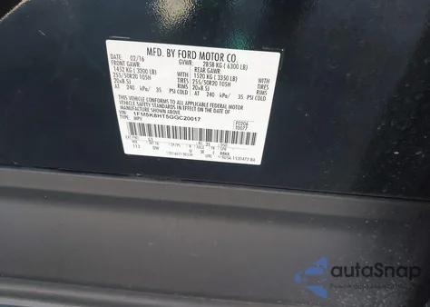 2016 Ford Explorer Platinum из США, поврежденный, VIN 1FM5K8HT5GGC20017